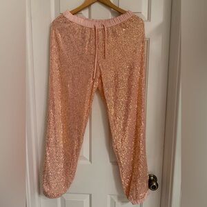 Victoria’s Secret Sequin pants iridescent pink XS Xsmall